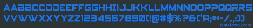 spyagency3 1cond Font – Blue Fonts on Black Background