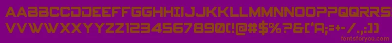 spyagency3 1cond Font – Brown Fonts on Purple Background