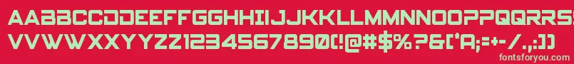 spyagency3 1cond Font – Green Fonts on Red Background