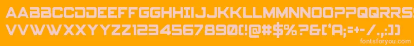 spyagency3 1cond Font – Pink Fonts on Orange Background