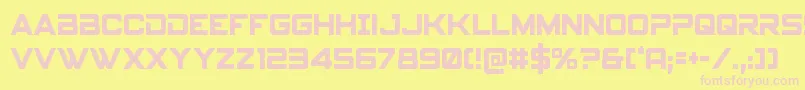 spyagency3 1cond Font – Pink Fonts on Yellow Background