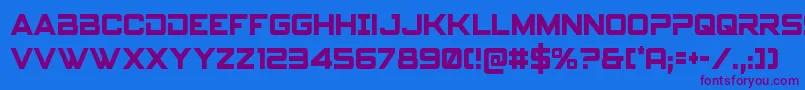 spyagency3 1cond Font – Purple Fonts on Blue Background