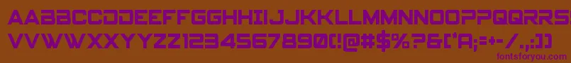 spyagency3 1cond Font – Purple Fonts on Brown Background