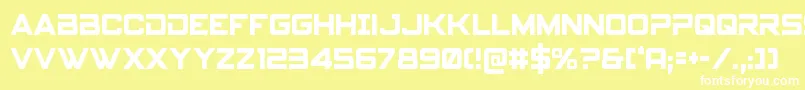 spyagency3 1cond Font – White Fonts on Yellow Background