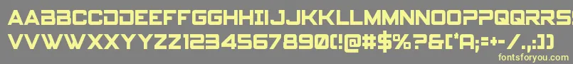 spyagency3 1cond Font – Yellow Fonts on Gray Background