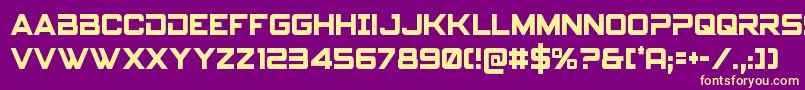 spyagency3 1cond Font – Yellow Fonts on Purple Background