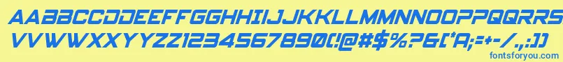 spyagency3 1condital Font – Blue Fonts on Yellow Background