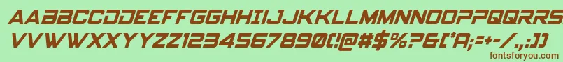 spyagency3 1condital Font – Brown Fonts on Green Background