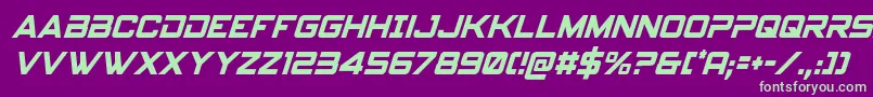 spyagency3 1condital Font – Green Fonts on Purple Background