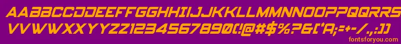 spyagency3 1condital Font – Orange Fonts on Purple Background