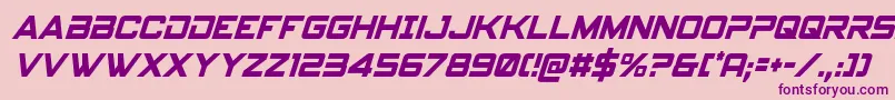 spyagency3 1condital Font – Purple Fonts on Pink Background