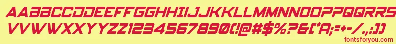 spyagency3 1condital Font – Red Fonts on Yellow Background