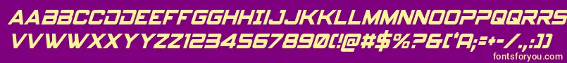 spyagency3 1condital Font – Yellow Fonts on Purple Background