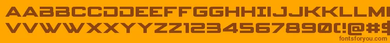 spyagency3 1expand Font – Brown Fonts on Orange Background