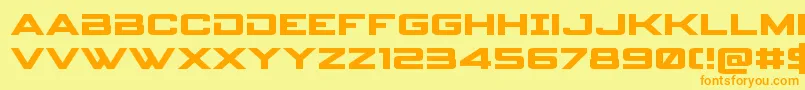 spyagency3 1expand Font – Orange Fonts on Yellow Background