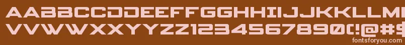 spyagency3 1expand Font – Pink Fonts on Brown Background