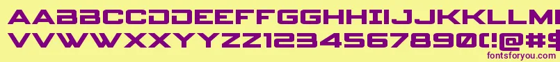 spyagency3 1expand Font – Purple Fonts on Yellow Background