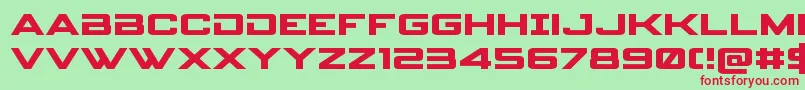 spyagency3 1expand Font – Red Fonts on Green Background