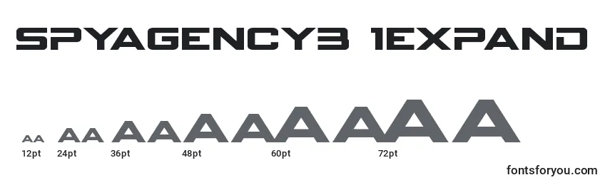 Размеры шрифта Spyagency3 1expand