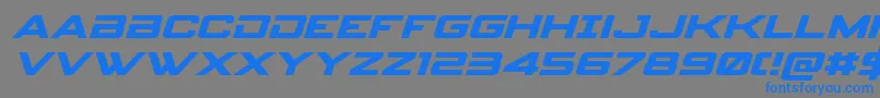 spyagency3 1expandital Font – Blue Fonts on Gray Background