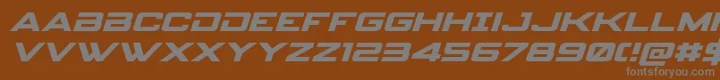 フォントspyagency3 1expandital – 茶色の背景に灰色の文字