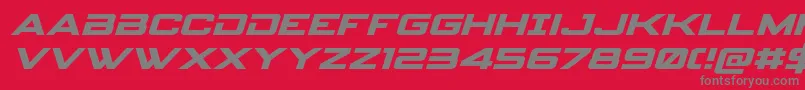 spyagency3 1expandital Font – Gray Fonts on Red Background