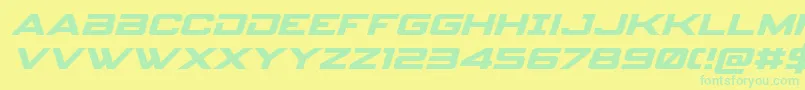 spyagency3 1expandital Font – Green Fonts on Yellow Background