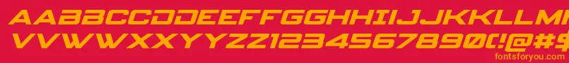 spyagency3 1expandital Font – Orange Fonts on Red Background