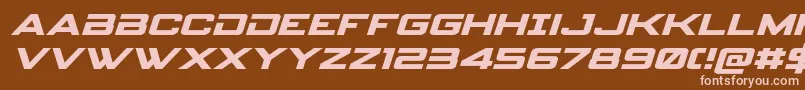 spyagency3 1expandital Font – Pink Fonts on Brown Background