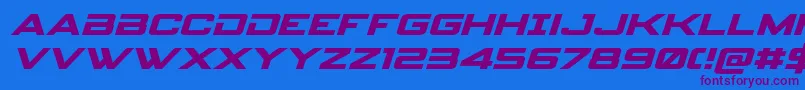 spyagency3 1expandital Font – Purple Fonts on Blue Background