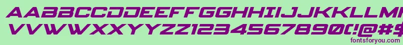 spyagency3 1expandital Font – Purple Fonts on Green Background