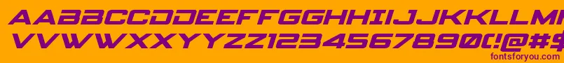 spyagency3 1expandital Font – Purple Fonts on Orange Background