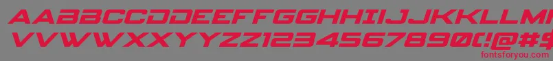 spyagency3 1expandital Font – Red Fonts on Gray Background