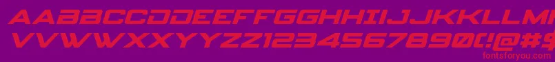 spyagency3 1expandital Font – Red Fonts on Purple Background