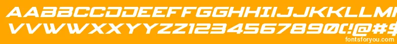 spyagency3 1expandital Font – White Fonts on Orange Background
