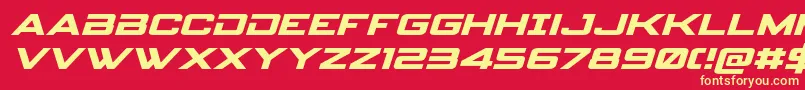 spyagency3 1expandital-fontti – keltaiset fontit punaisella taustalla