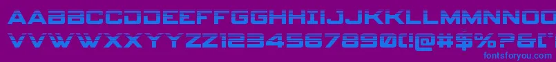 フォントspyagency3 1half – 紫色の背景に青い文字