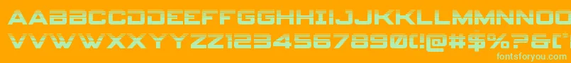 spyagency3 1half Font – Green Fonts on Orange Background