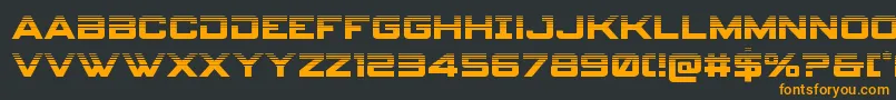 spyagency3 1half Font – Orange Fonts on Black Background