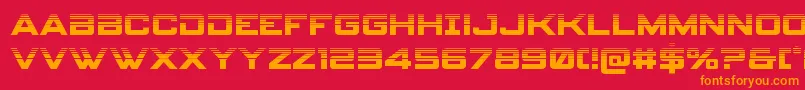 spyagency3 1half Font – Orange Fonts on Red Background