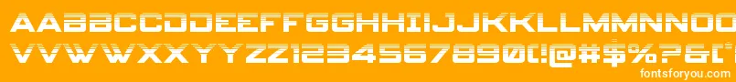 フォントspyagency3 1half – オレンジの背景に白い文字