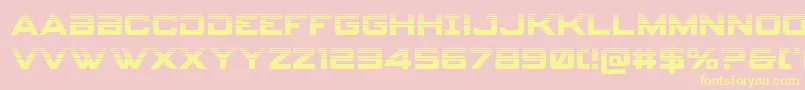 spyagency3 1half-Schriftart – Gelbe Schriften auf rosa Hintergrund