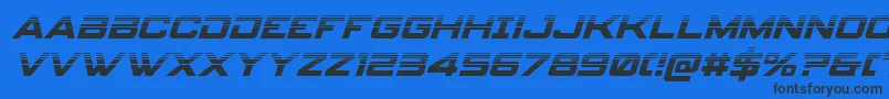 spyagency3 1halfital Font – Black Fonts on Blue Background