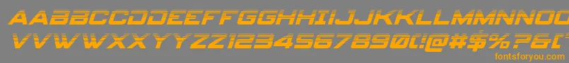 Шрифт spyagency3 1halfital – оранжевые шрифты на сером фоне