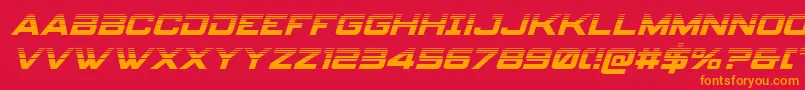 spyagency3 1halfital Font – Orange Fonts on Red Background