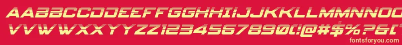 Шрифт spyagency3 1halfital – жёлтые шрифты на красном фоне