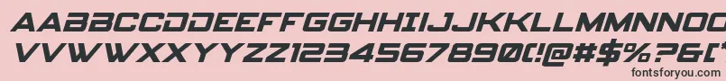 フォントspyagency3 1ital – ピンクの背景に黒い文字