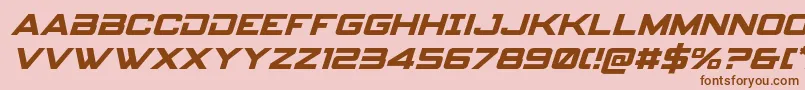 spyagency3 1ital Font – Brown Fonts on Pink Background
