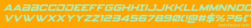 spyagency3 1ital Font – Green Fonts on Orange Background