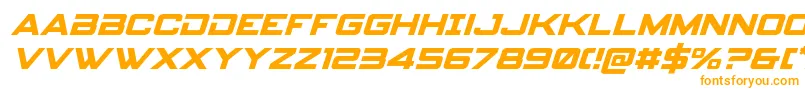 spyagency3 1ital Font – Orange Fonts on White Background